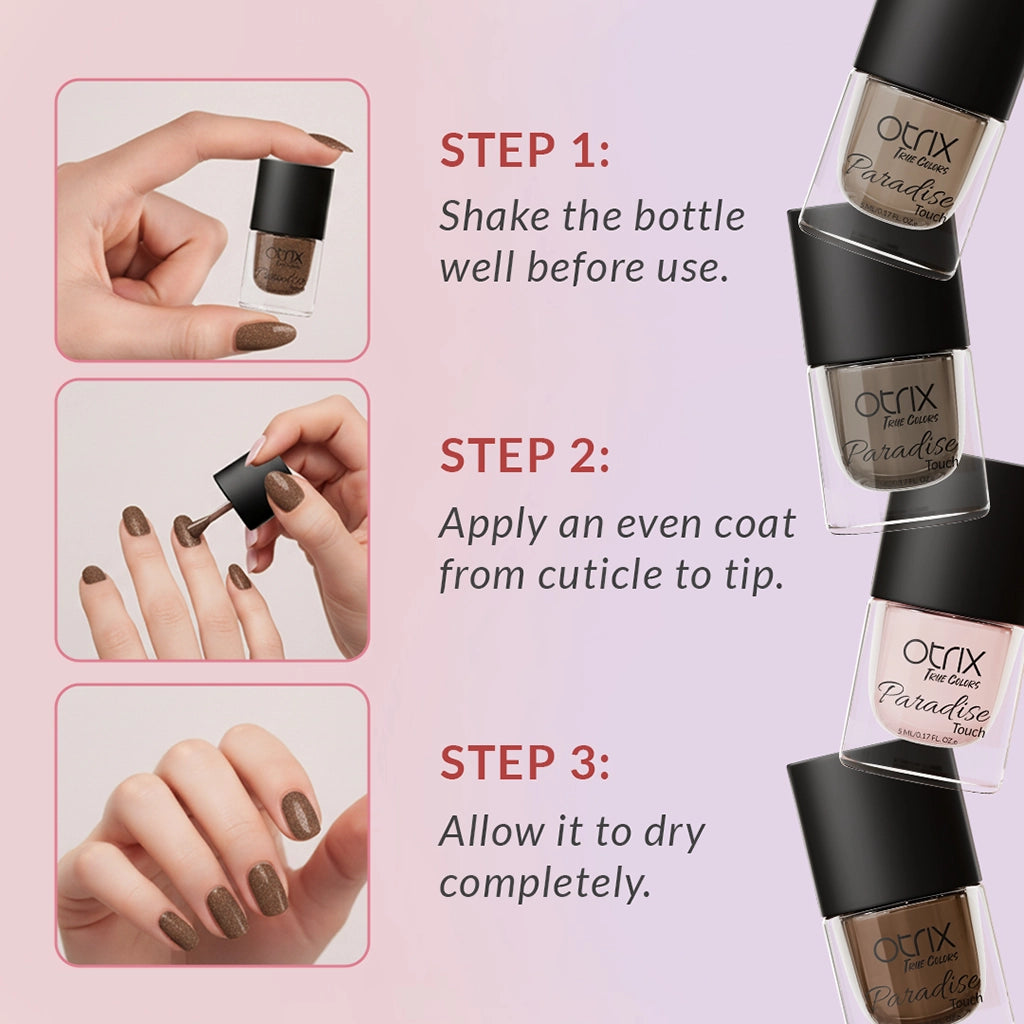 How to apply Paradise Touch Crushed Romance nail polish