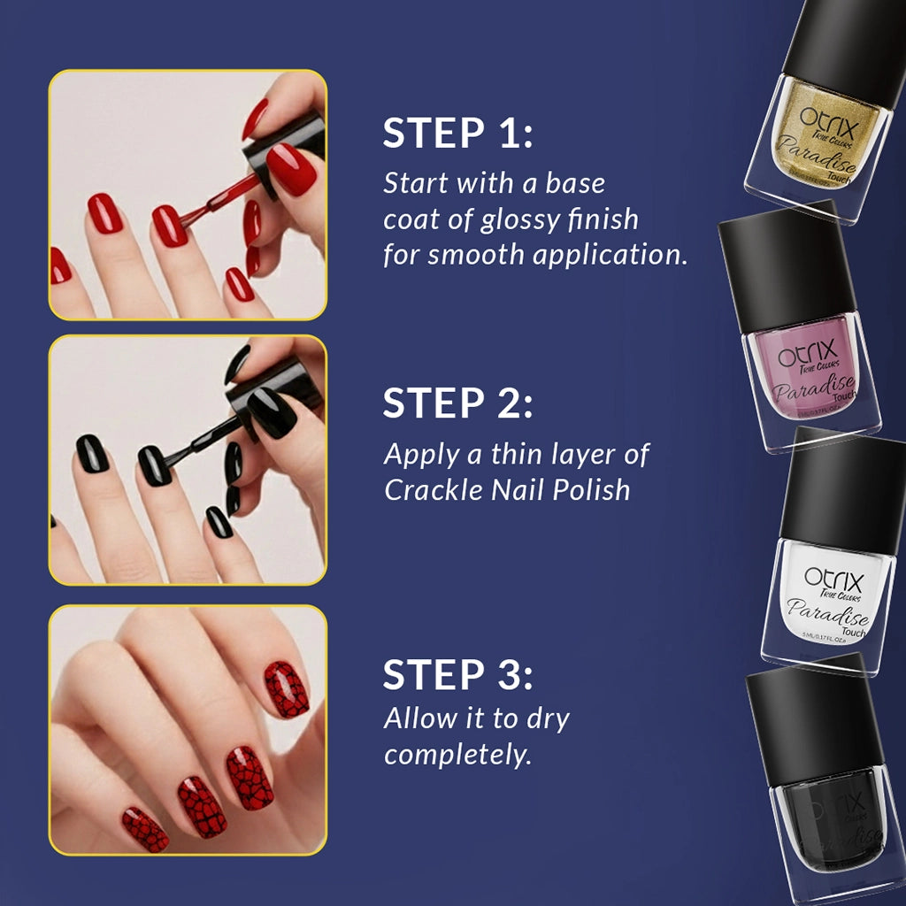 How to apply Paradise Touch Lustrous Cracks nail polish