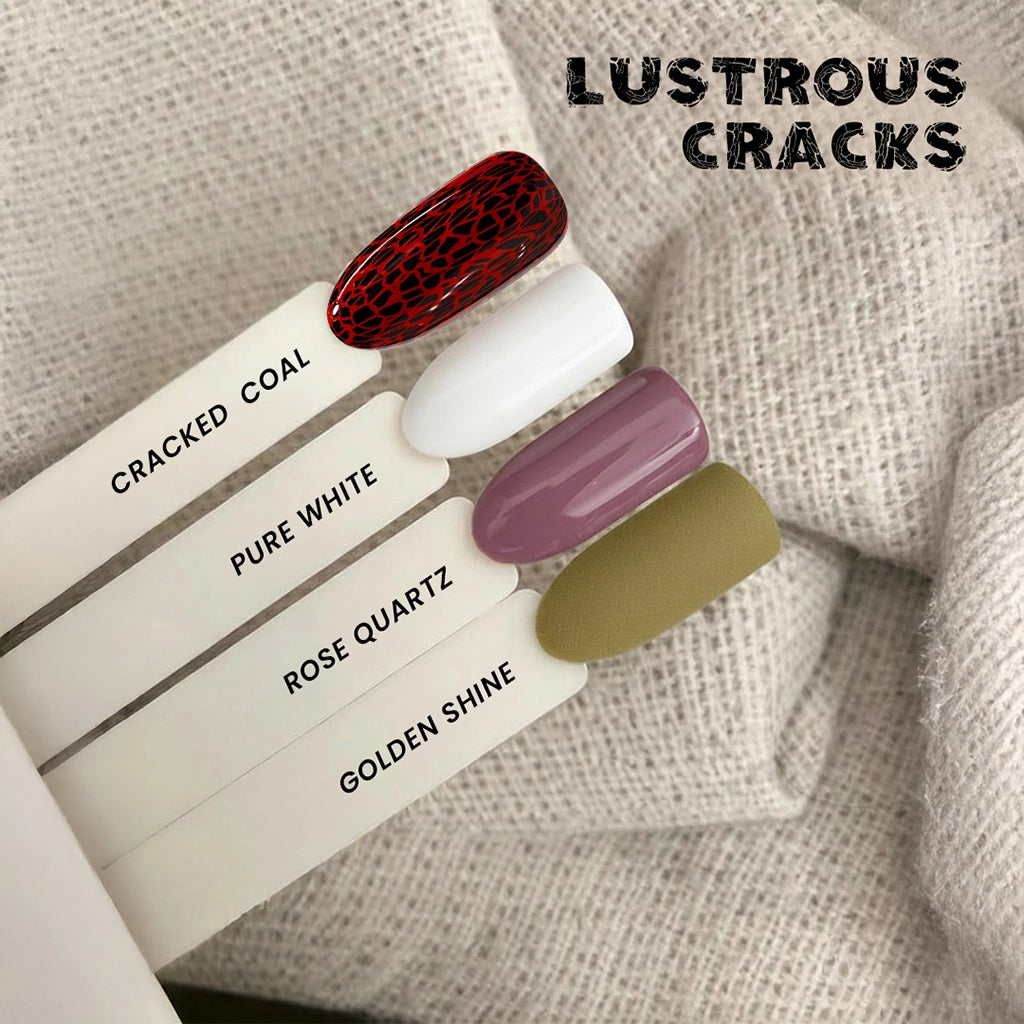 Paradise Touch Lustrous Cracks nail polish shade swatches
