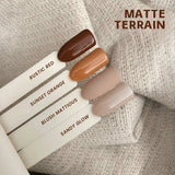 Paradise Touch Matte Terrain nail polish shade swatches