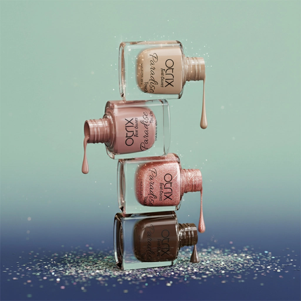 Paradise Touch Sand & Shadow nail polish combo bottle stack