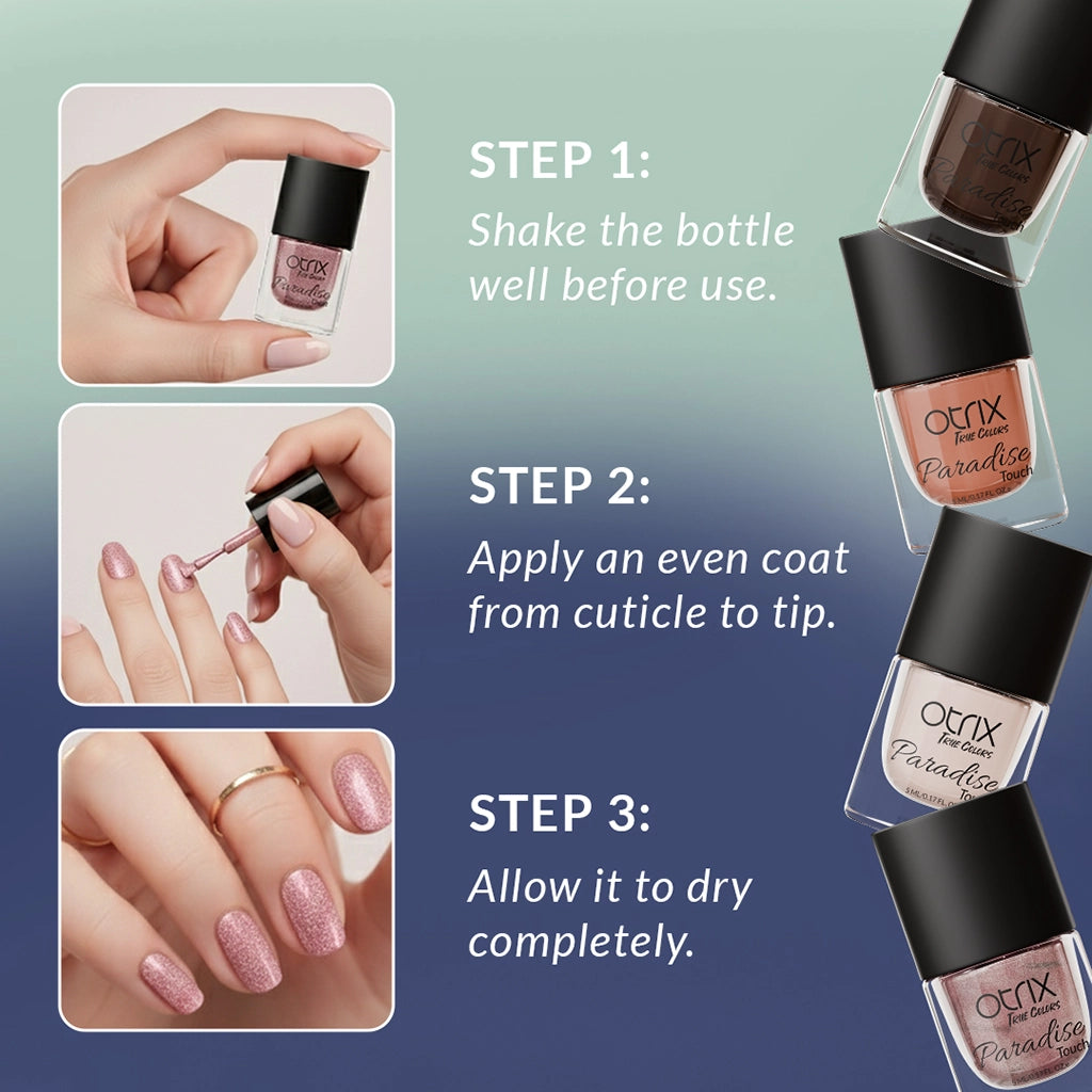 How to apply Paradise Touch Sand & Shadow nail polish