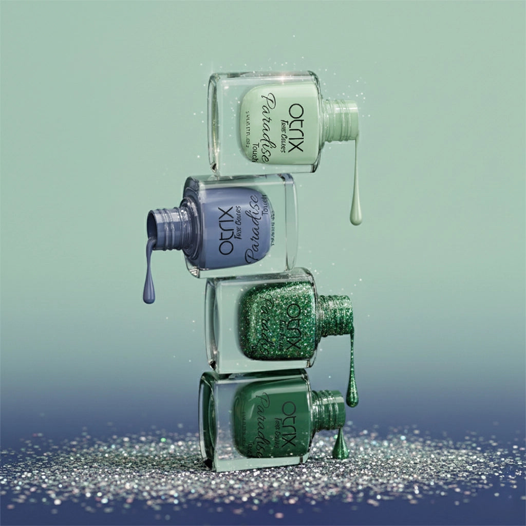 Paradise Touch Sandy Layers nail polish combo bottle stack