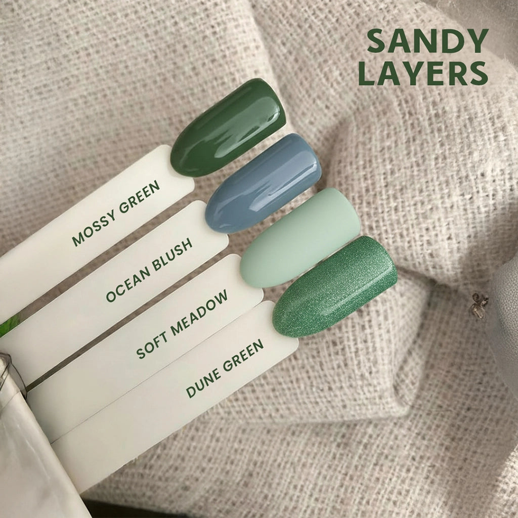 Paradise Touch Sandy Layers nail polish shade swatches