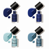 Shade of Shine Cool Blues nail polish combo flat lay