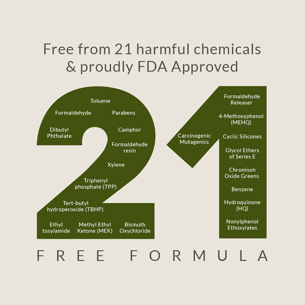 Shade of Shine Cozy Tones nail polish 21-free and FDA-approved formula