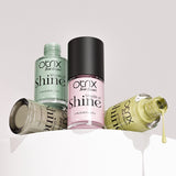 Shade of Shine Cozy Tones nail polish combo bottle stack