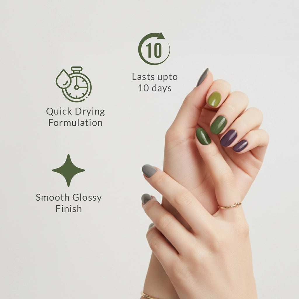 Shade of Shine Earthy Edge nail polish features and benefits