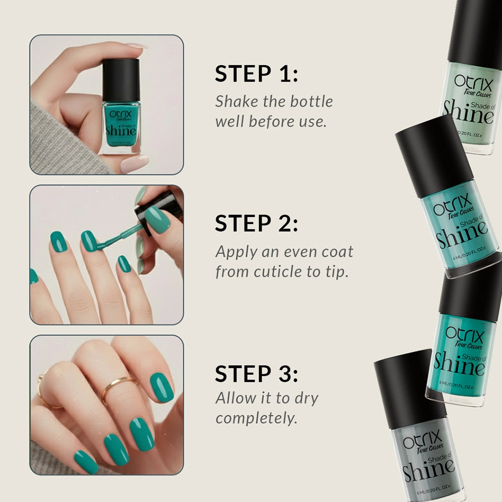 How to apply Shade of Shine Free Spirit nail polish