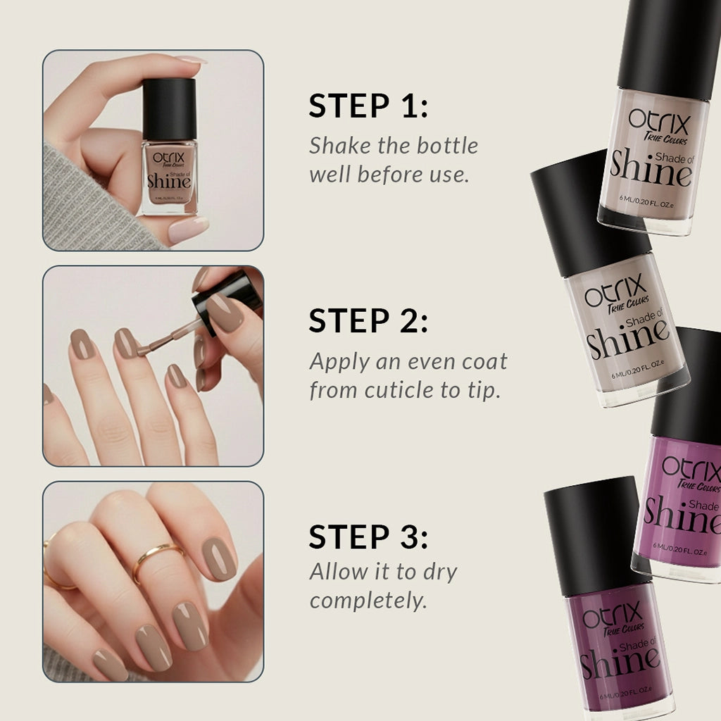 How to apply Shade of Shine Fresh Aura nail polish
