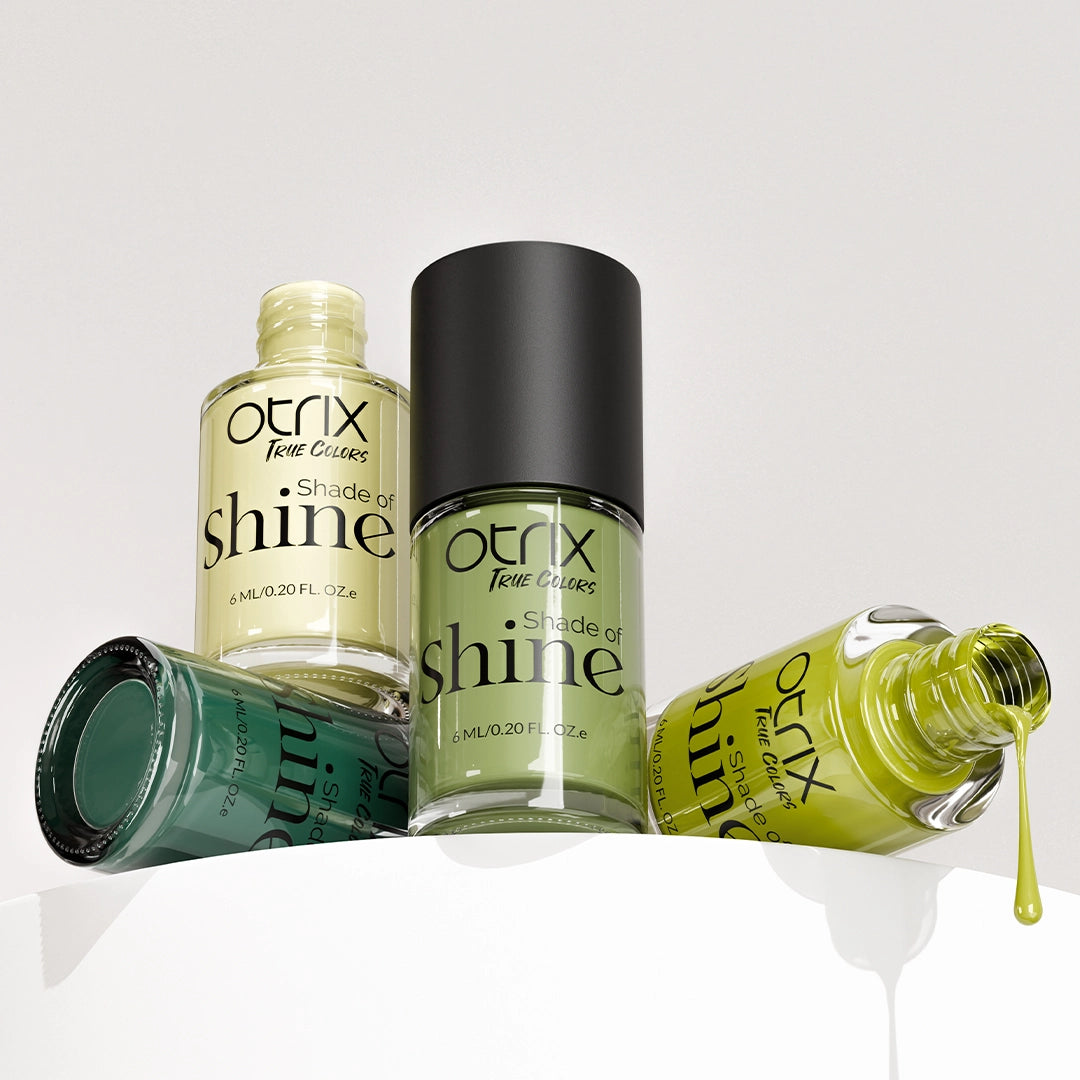 Shade of Shine Pure Rhythm nail polish combo bottle stack