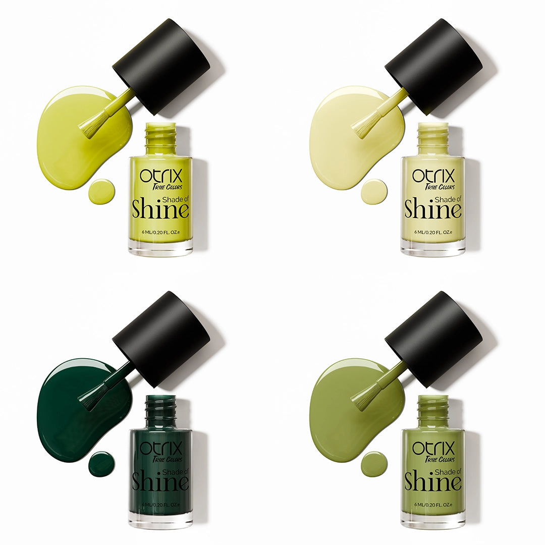 Shade of Shine Pure Rhythm nail polish combo flat lay