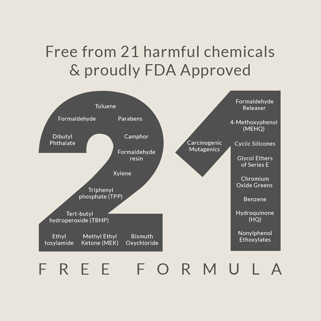 Shade of Shine Smooth Flow nail polish 21-free and FDA-approved formula