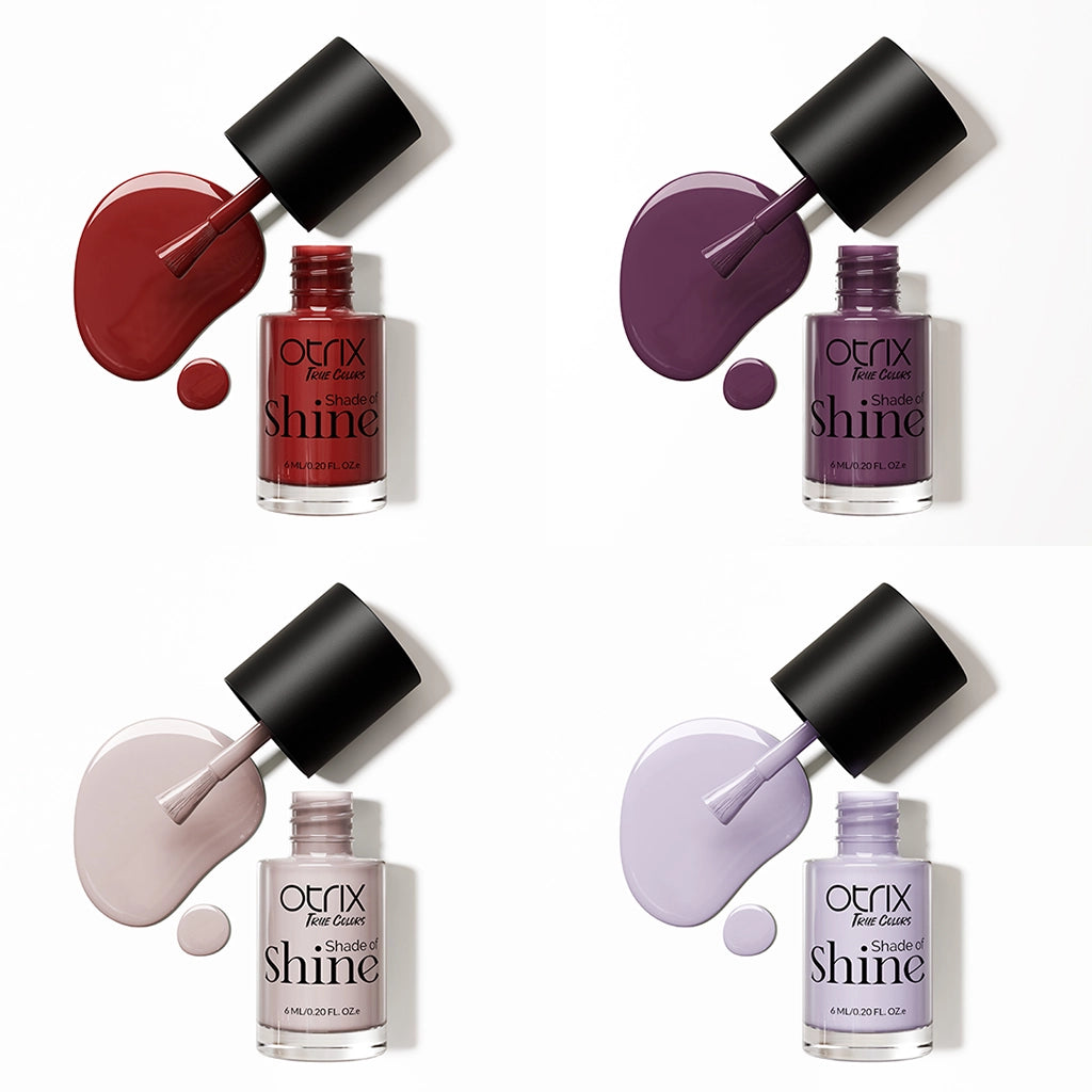 Shade of Shine Timeless Soul nail polish combo flat lay