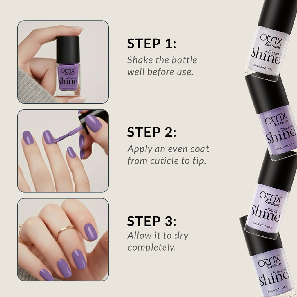 How to apply Shade of Shine Velvet Dream nail polish