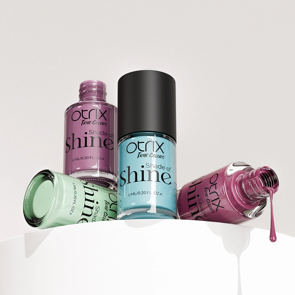 Shade of Shine Vibe Tribe nail polish combo bottle stack