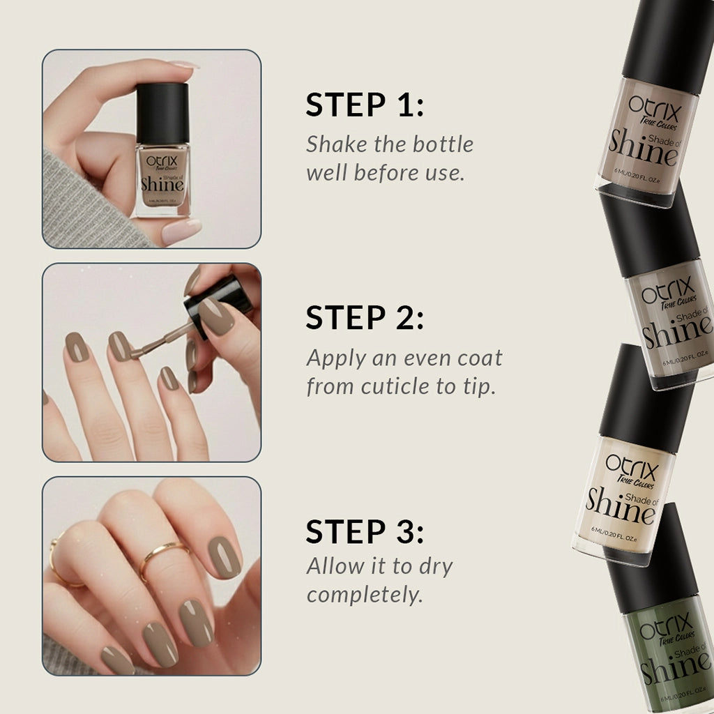 How to apply Shade of Shine Vintage Charm nail polish